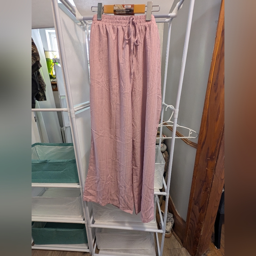 Pink Wide-Leg Pants